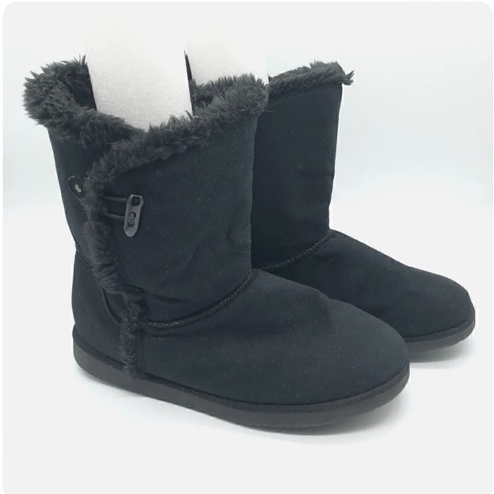 Airwalk black faux suede boots